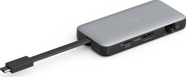 DIGITUS USB-C Travel Docking Station, 7-Port (USB-C Travel Docking Station, 7-Port, 1x HDMI 2x USB 3.2 Gen 1, 1x RJ45, 1 - Image 1