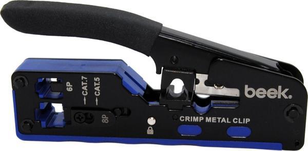 Beek CAT5/CAT6/Cat6A/CAT7 Konektörler ve 6P/6C (RJ-12), 6P/4C (RJ-11), 6P/2C (RJ-11) Modüler Fişler İçin Crimp Aleti/Sık - Image 1