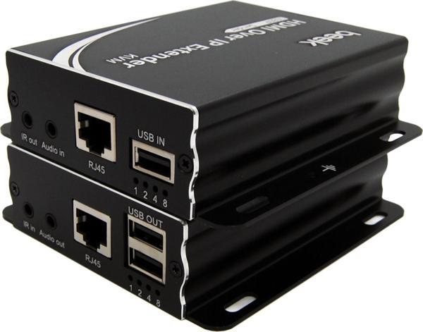 Beek IP HDMI KVM (Keyboard/Video Monitor/Mouse) Sinyal Uzatma Cihazı, Alıcı (Receiver) ve Verici (Sender) Birim dahil, 2 - Image 1