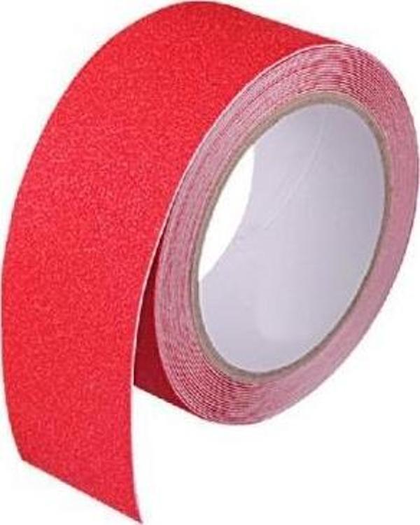KIRMIZI MERDİVEN VE ZEMİN KAYDIRMAZ KAYMAZ BANT 50MMx25MT TdrTR - Image 1