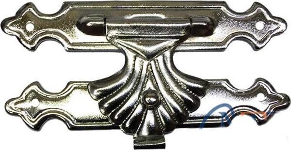 Kutu, Tavla Klipsi, Ön Kilidi No:4 - 62x32 Nikel, 1 Adet TdrTR - Image 1