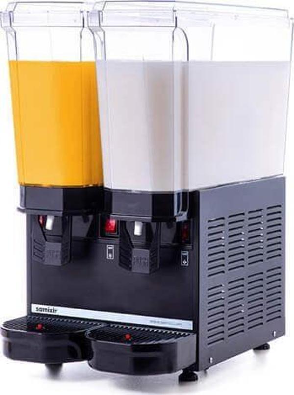 Samixir 40.MMB Klasik Twin Soğuk İçecek Dispenseri, 20+20 L, Karıştırıcılı, Siyah - Image 1