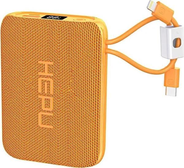 Hepu HP-235 20,000mAh 22.5W Sihirli Kablo Powerbank – Turuncu, Hızlı Şarj ve Taşınabilirlik - Image 1