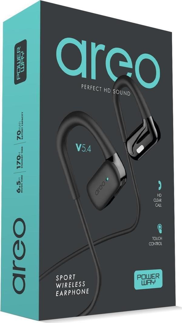 Powerway Areo Bluetooth 5.4 Kablosuz Spor Kulaklık - Boyun Bantlı, ENC Gürültü Engelleme, HD Ses, Ter ve Suya Dayanıklı, - Image 1