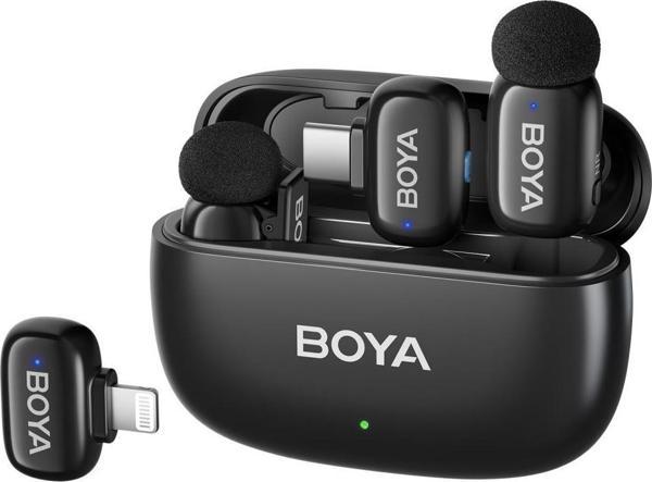 BOYA Mini Wireless Yaka Mikrofonu - Siyah - Image 1
