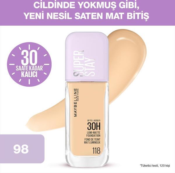 Maybelline New York Super Stay Lumi Matte Fondöten - 118 - Image 1