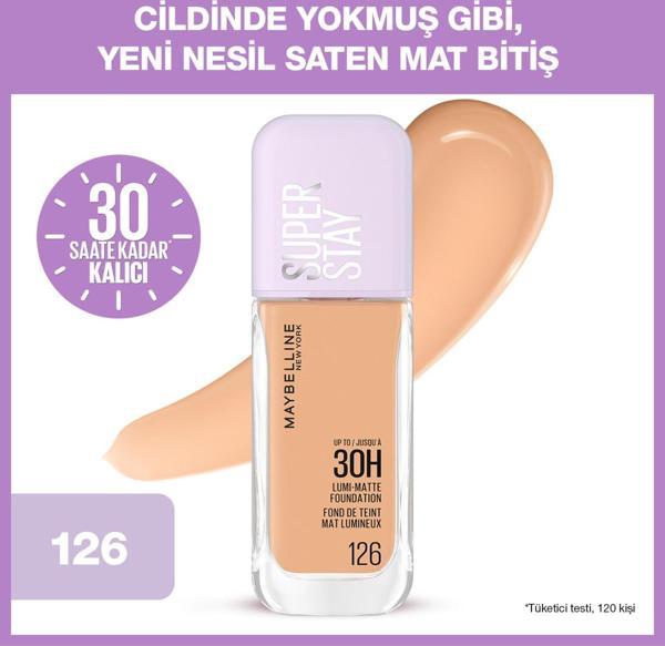 Maybelline New York Super Stay Lumi Matte Fondöten - 126 - Image 1