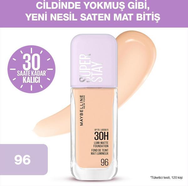 Maybelline New York Super Stay Lumi Matte Fondöten - 96 - Image 1