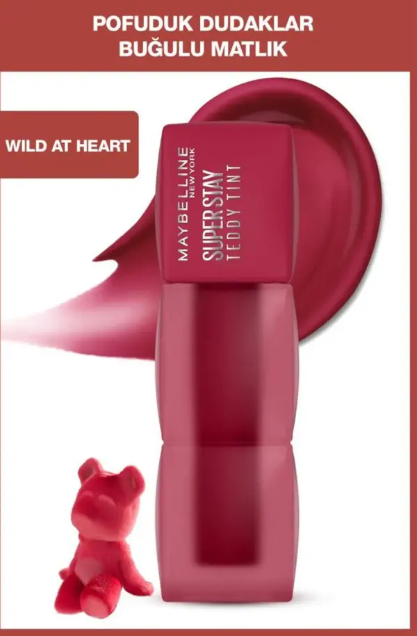 Maybelline New York Super Stay Teddy Tint Uzun Süre Kalıcı Likit Mat Tint 50 Wild at Heart - Image 1