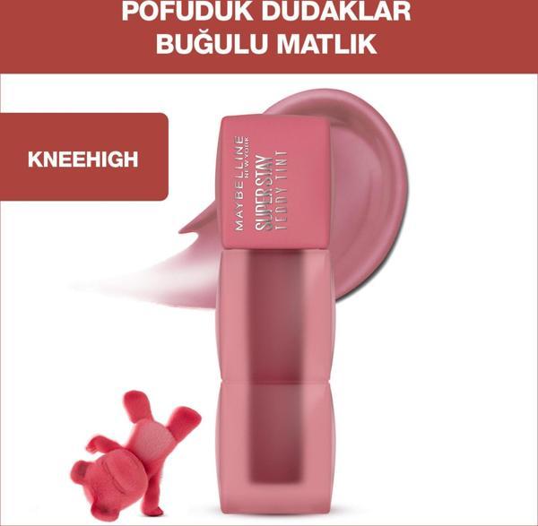 Maybelline New York Super Stay Teddy Tint Uzun Süre Kalıcı Likit Mat Tint 55 Knee High - Image 1