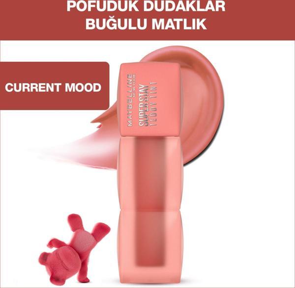 Maybelline New York Super Stay Teddy Tint Uzun Süre Kalıcı Likit Mat Tint 10 Current Mood - Image 1