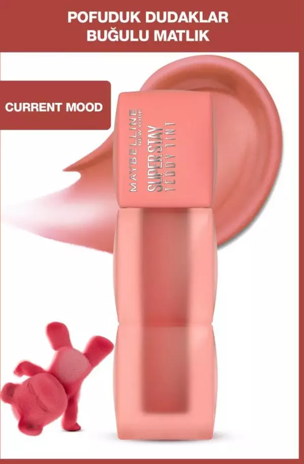 Maybelline New York Super Stay Teddy Tint Uzun Süre Kalıcı Likit Mat Tint 10 Current Mood - Image 1