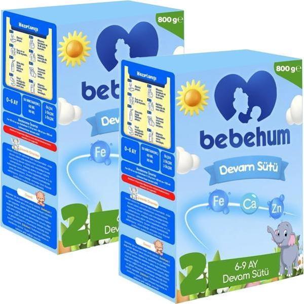 Bebehum 2 No Devam Sütü 6-9 Ay 800 gr x 2 Adet - Image 1