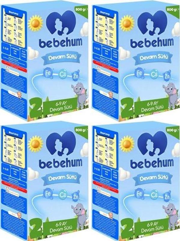 Bebehum 2 No Devam Sütü 6-9 Ay 800 gr x 4 Adet - Image 1