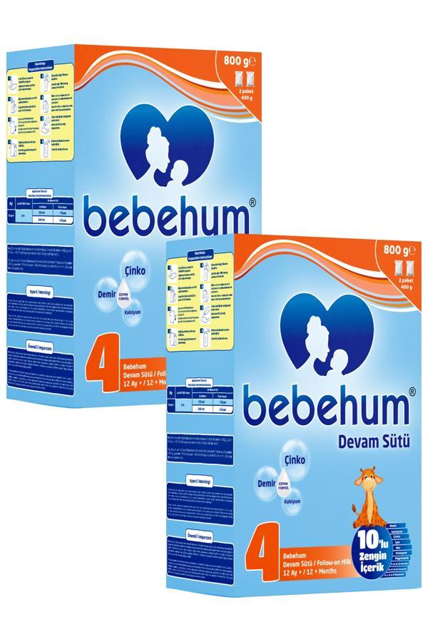 Bebehum 4 No Devam Sütü 12 Ay+ 800 gr x 2 Adet - Image 1