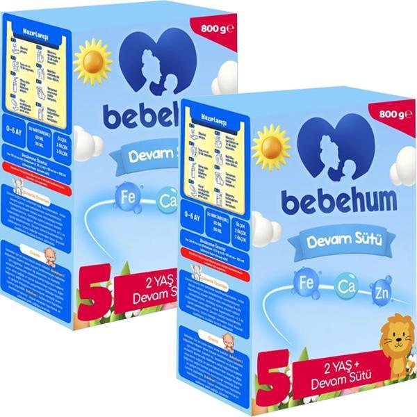 Bebehum 5 No Devam Sütü 2 Yaş+ 800 gr x 2 Adet - Image 1