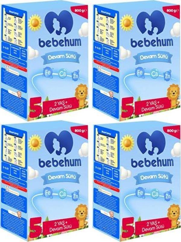 Bebehum 5 No Devam Sütü 2 Yaş+ 800 gr x 4 Adet - Image 1