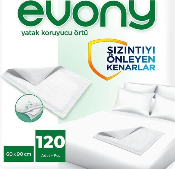 Evony Yatak Koruyucu Örtü 60 x 90 cm 30 lu x 4 Adet - Image 1