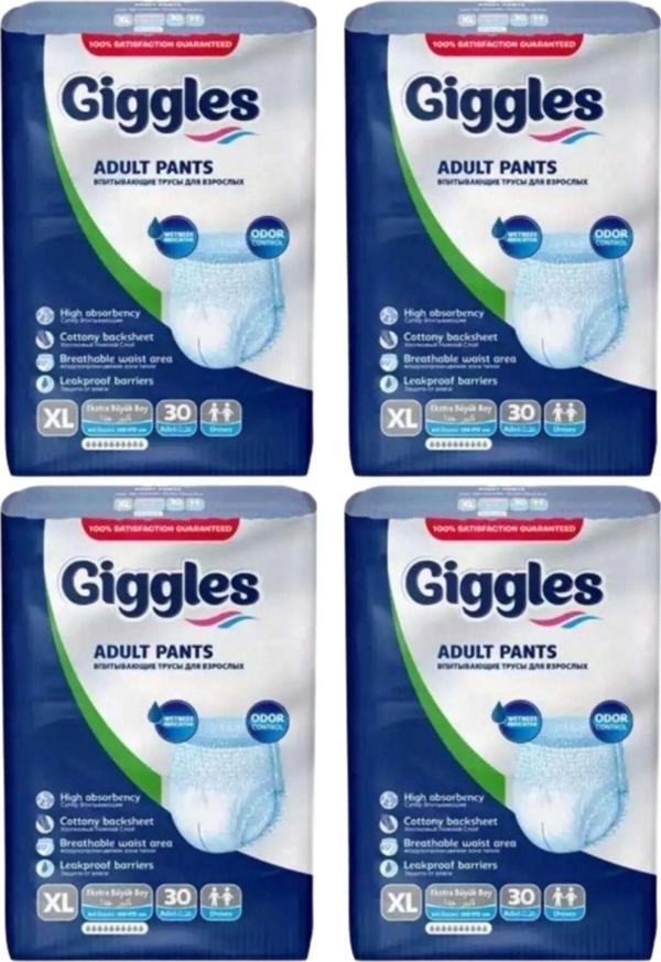 Giggles Yetişkin Emici Külot Ekstra Büyük Boy 30 lu x 4 Adet - Image 1