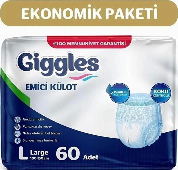 Giggles Yetişkin Emici Külot Large 30 lu x 2 Adet - Image 1