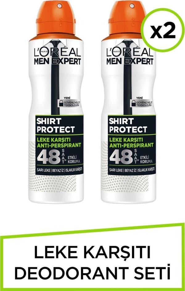 Loreal Paris Expert Shirt Protect Anti Deodorant 150 ml x 2 Adet - Image 1