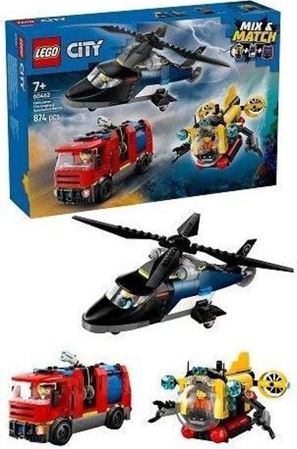 Lego City Helicopter Fire Engine and Submarine Remix 60462 - Image 1