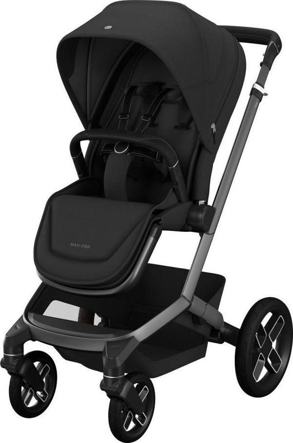 Maxi-Cosi Fame Portbebeli Led Işıklı Entegre Telefon Şarj Üniteli Premium Bebek Arabası Twillic Black - Image 1