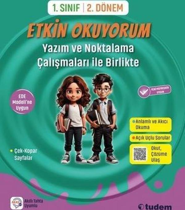 1. Sınıf 2. Dönem Etkin Okuyorum - Tudem Yayınları - Ders Kitapları - Image 1