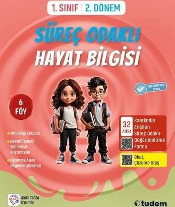 1. Sınıf 2. Dönem Süreç Odaklı Hayat Bilgisi - Tudem Yayınları - Ders Kitapları - Image 1