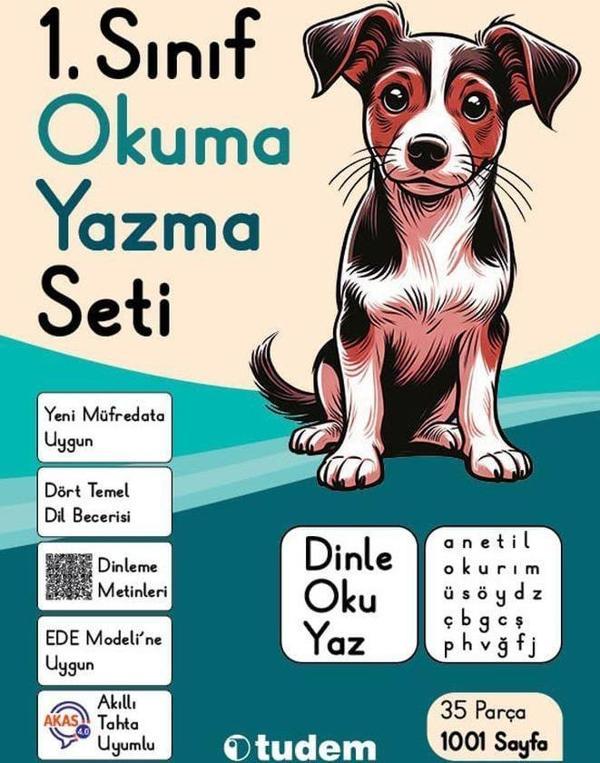 1.Sınıf Okuma Yazma Seti (Dinle Oku Yaz) Öğrenci Shrink - Tudem Yayınları - Ders Kitapları - Image 1