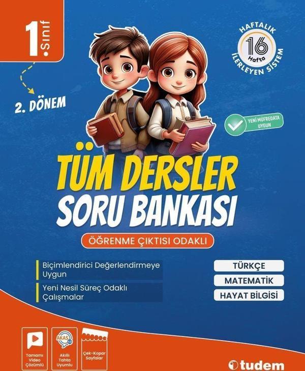 1.Sınıf Tüm Dersler Soru Bankası - Tudem Yayınları - Ders Kitapları - Image 1