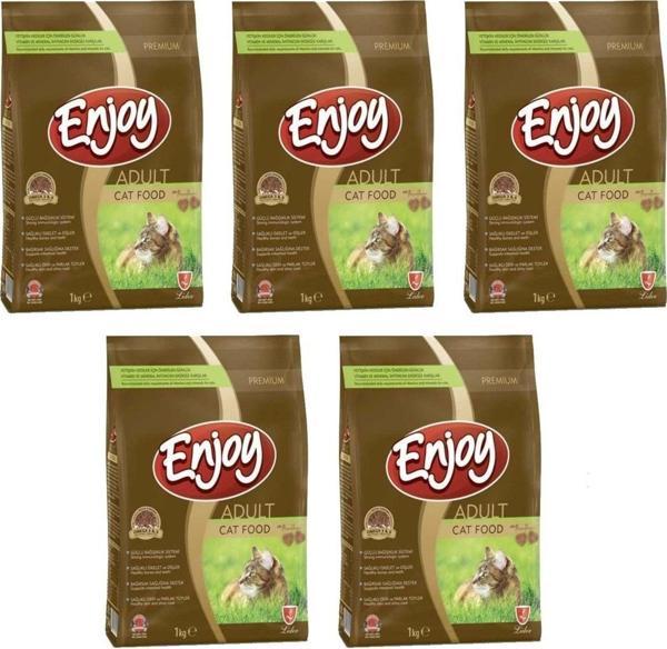 Enjoy Yetişkin Kedi Maması Tavuklu 1 Kg X 5 Paket - Image 1