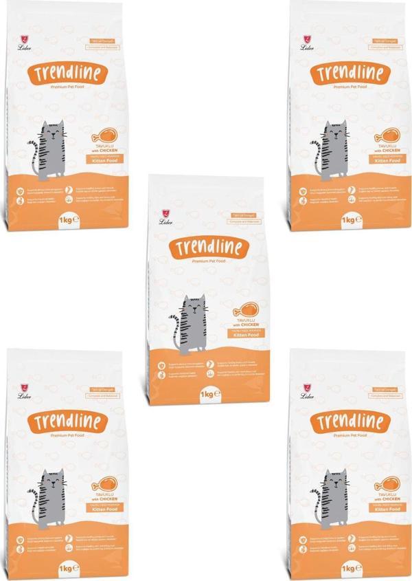 Trendline Kitten Tavuklu Yavru Kedi Maması 5X1 Kg - Image 1