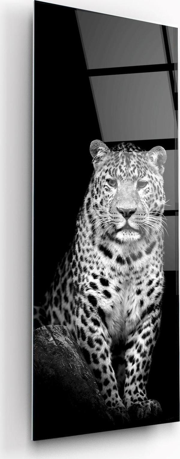 Leopar Panoramik Cam Tablo | Hediyelik, Dekoratif, Ofis, Mutfak  - Image 1