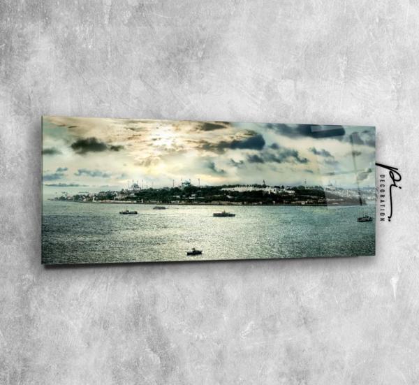 İstanbul Panoramik Cam Tablo | Hediyelik, Dekoratif, Ofis, Mutfak  - Image 1