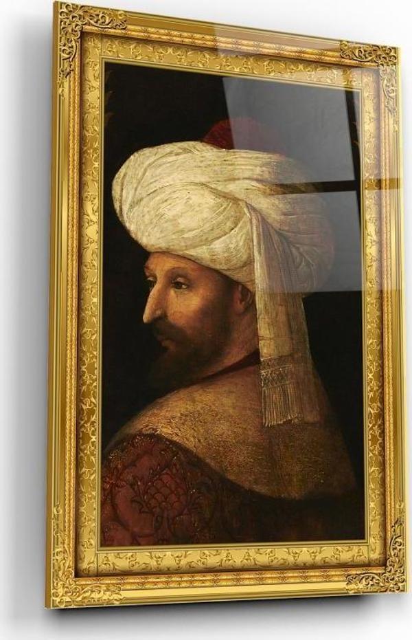 Fatih Sultan Mehmet Cam Tablo | Hediyelik, Dekoratif, Ofis, Mutfak  - Image 1