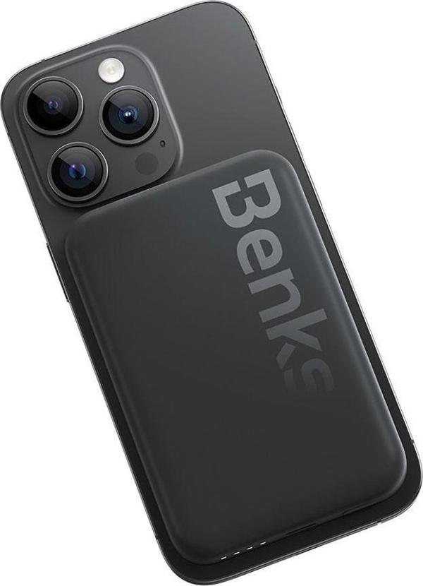Benks Magsafe Powerbank Mp10 İnce Tasarımlı Powerbank 6000Mah Siyah - Image 1