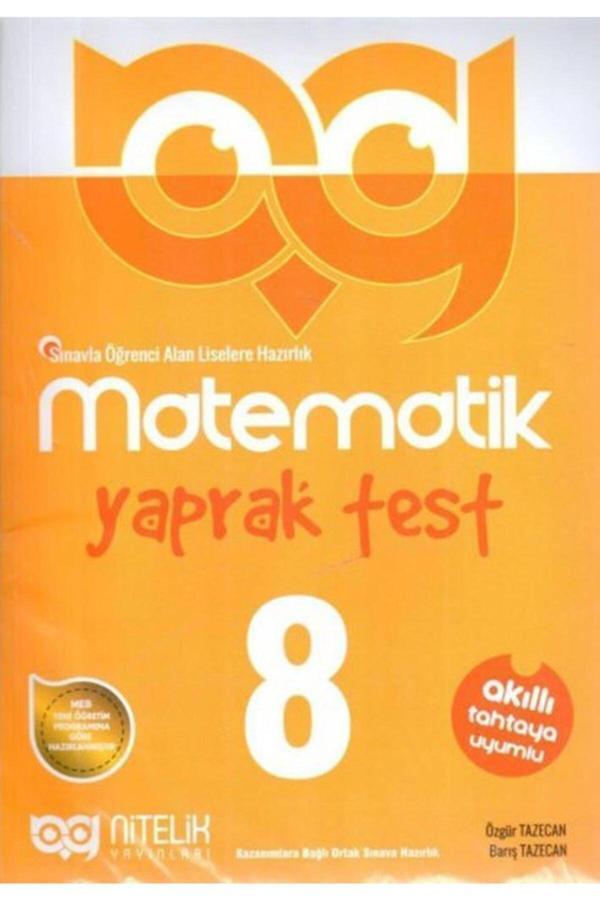 Nitelik 8.sınıf Matematik Yaprak Test - Nitelik Yayınları - Image 1