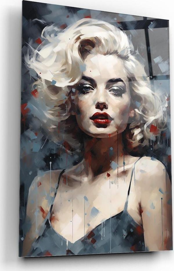 Marilyn Monroe Cam Tablo | Hediyelik, Dekoratif, Ofis, Mutfak  - Image 1