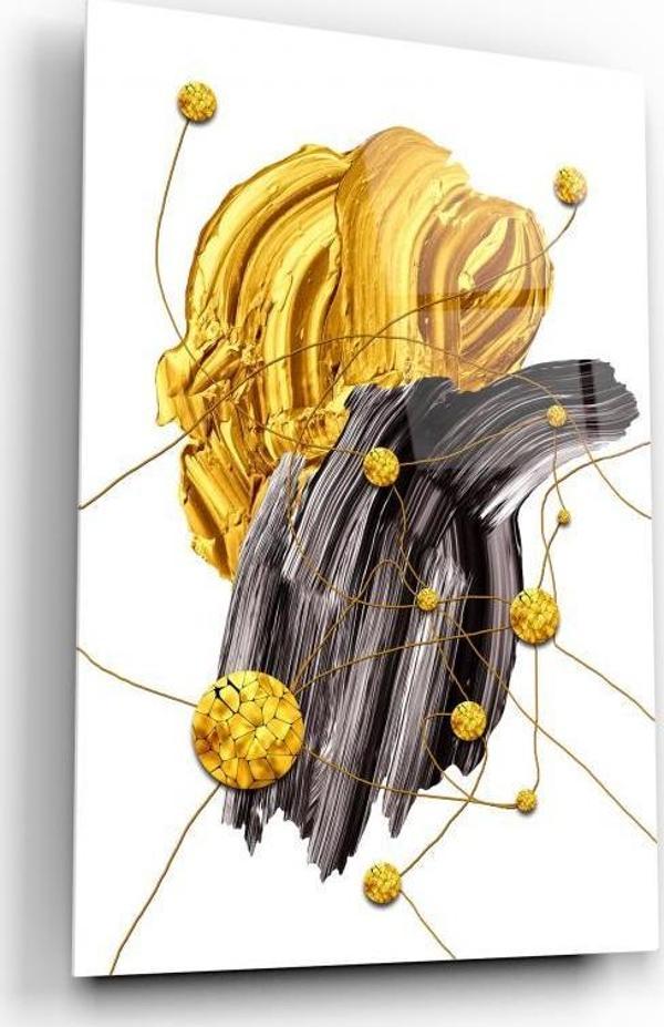 Soyut Desenler Cam Tablo | Hediyelik, Dekoratif, Ofis, Mutfak  - Image 1