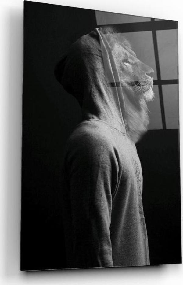 Aslan Cam Tablo | Hediyelik, Dekoratif, Ofis, Mutfak  - Image 1