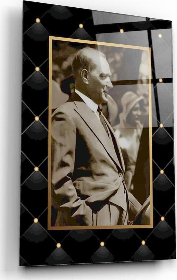 Atatürk Cam Tablo | Hediyelik, Dekoratif, Ofis, Mutfak  - Image 1
