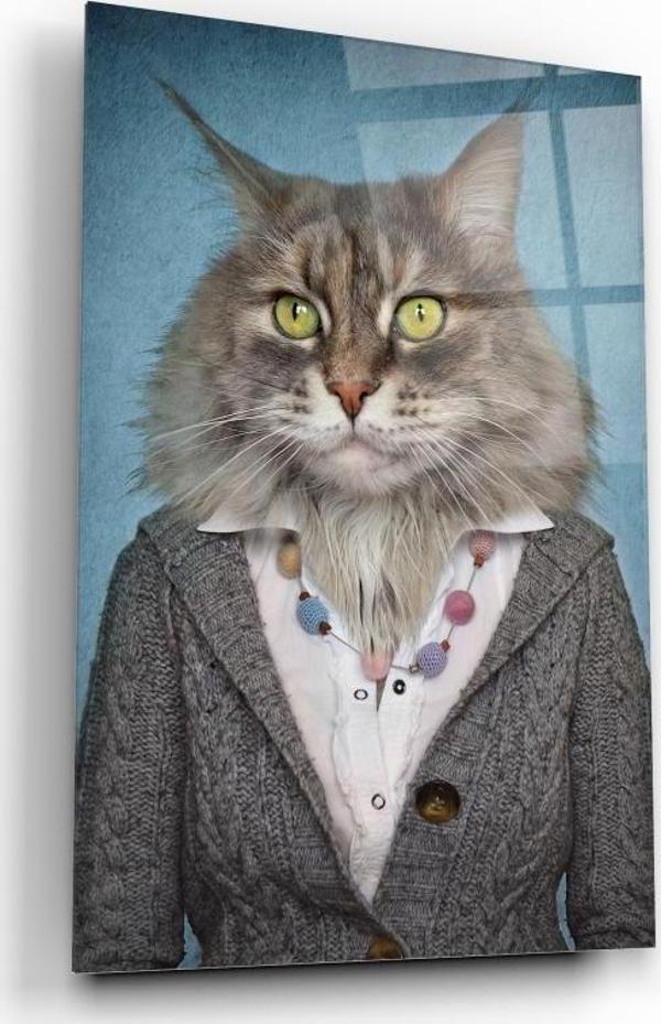 Kedi Cam Tablo | Hediyelik, Dekoratif, Ofis, Mutfak  - Image 1