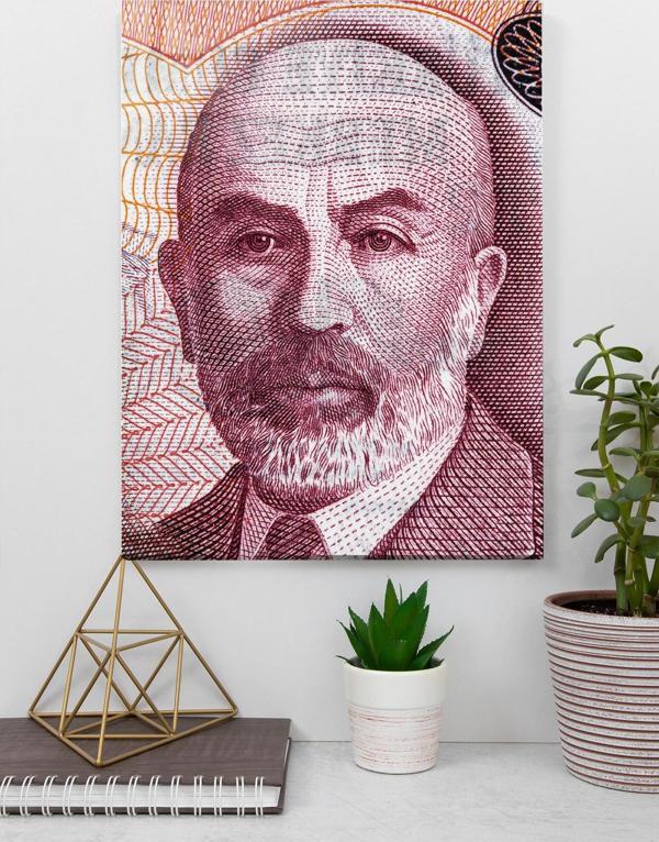 Mehmet Akif Ersoy Cam Tablo | Hediyelik, Dekoratif, Ofis, Mutfak  - Image 1