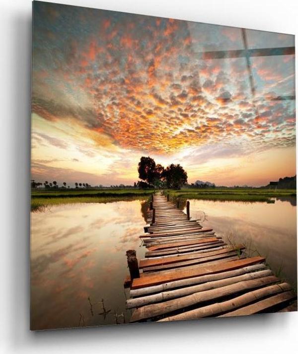 Manzara Cam Tablo | Hediyelik, Dekoratif, Ofis, Mutfak  - Image 1