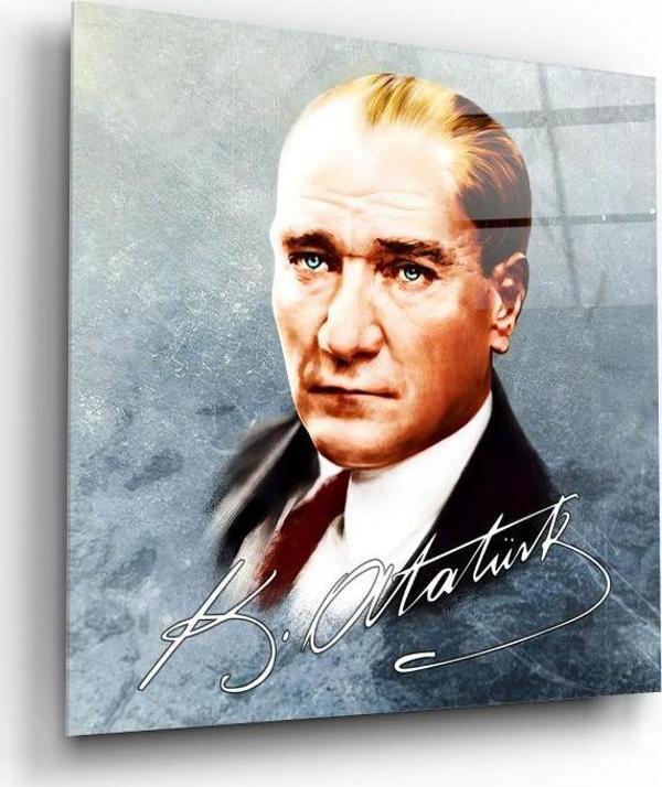 Atatürk Cam Tablo | Hediyelik, Dekoratif, Ofis, Mutfak  - Image 1