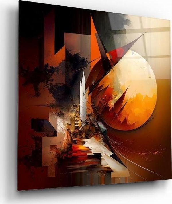 Soyut Cam Tablo | Hediyelik, Dekoratif, Ofis, Mutfak  - Image 1
