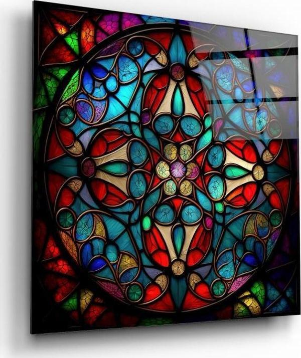 Soyut Vitray Cam Tablo | Hediyelik, Dekoratif, Ofis, Mutfak  - Image 1