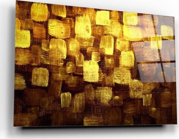 Gold Desenler Cam Tablo | Hediyelik, Dekoratif, Ofis, Mutfak  - Image 1
