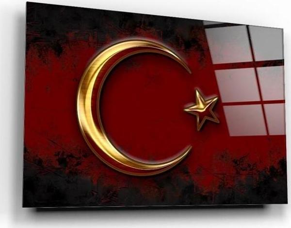 Bayrak Cam Tablo | Hediyelik, Dekoratif, Ofis, Mutfak  - Image 1
